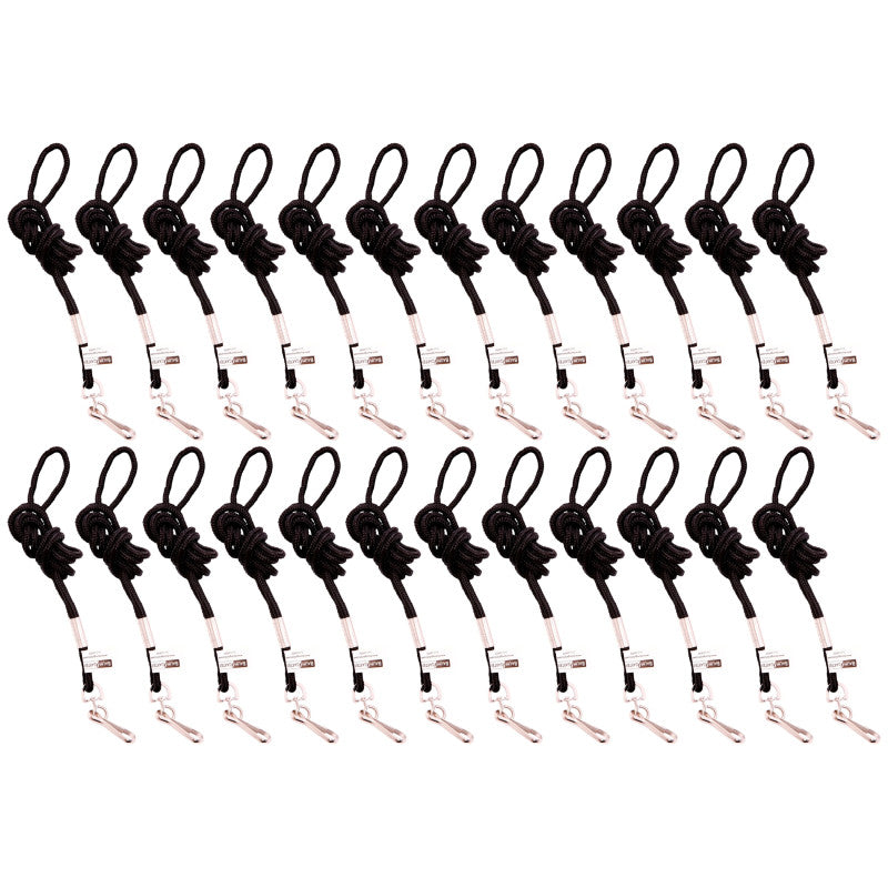 SICURIX - Standard Lanyard Hook Rope Style, Black, Pack of 24