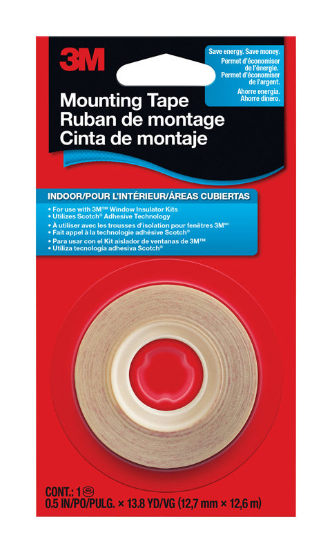 3M - 3M Clear Indoor Mounting Tape 1/2 in. W X 41.4 ft. L