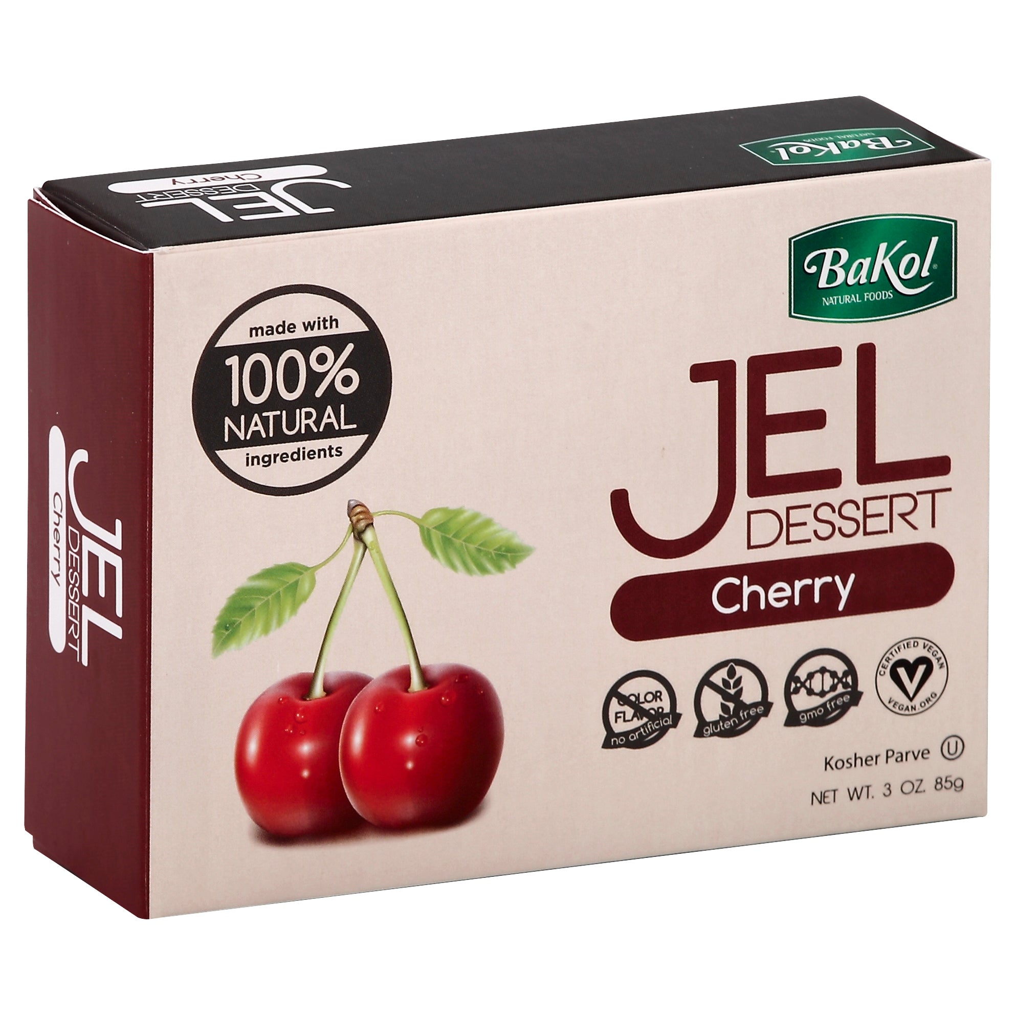 Bakol Dessert Jelly Cherry All Natural -  3 oz (Pack of 12)