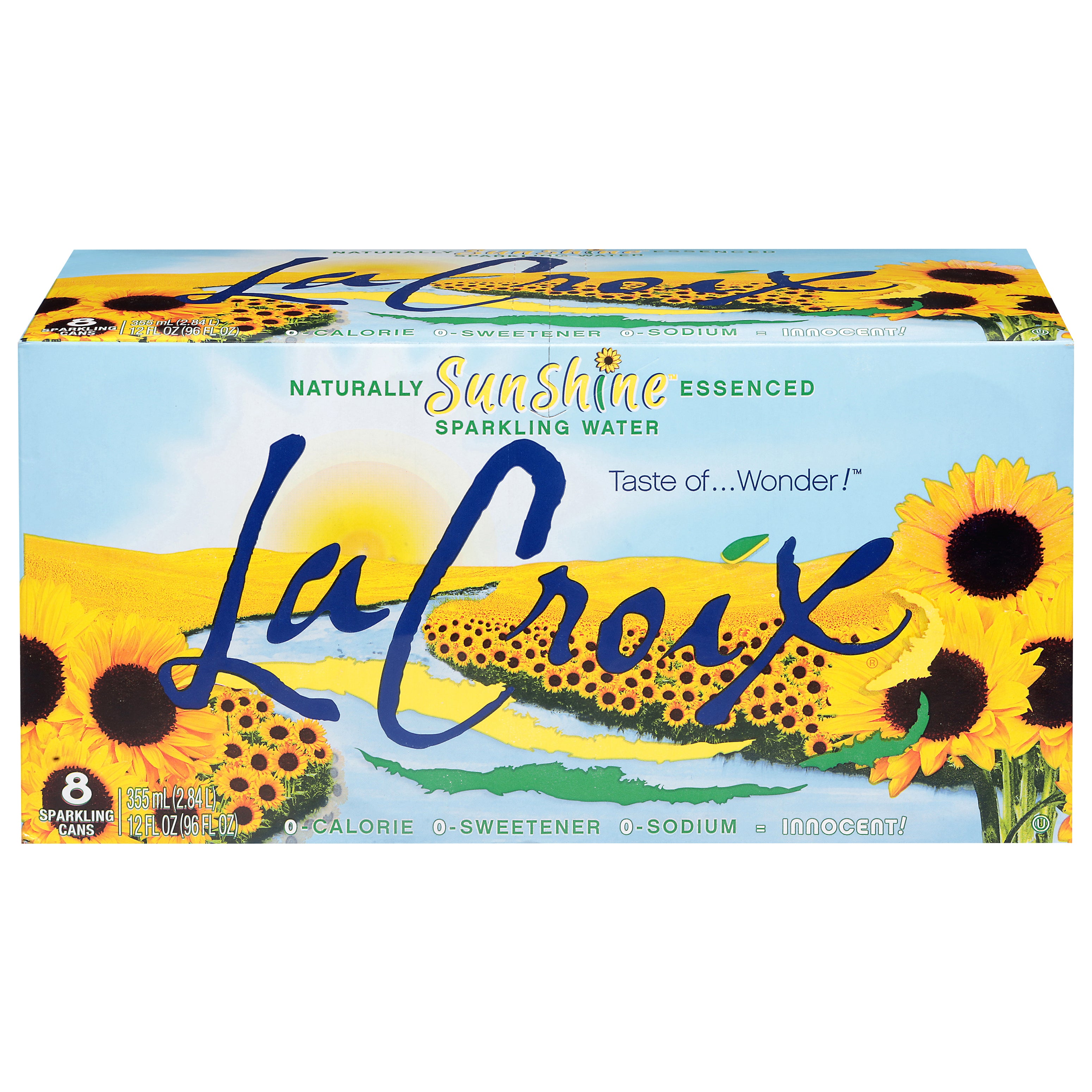 LaCroix Sunshine Sparkling Water 8 - 12 fl oz Cans - Case of 3