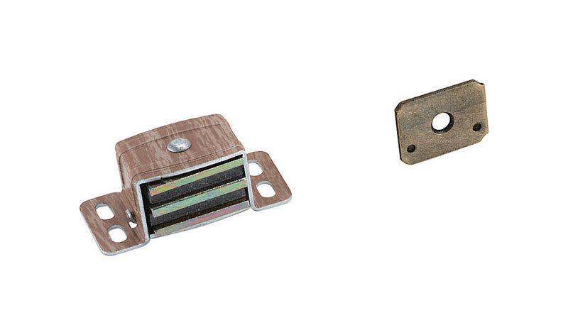 AMEROCK - Amerock 1 in. W X 2-3/16 in. D Wood Grain Aluminum Magnetic Catch