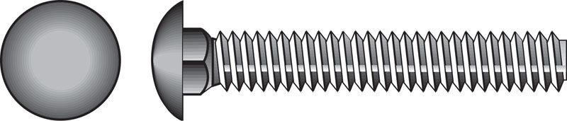 HILLMAN - Hillman 1/4 in. X 1 in. L Hot Dipped Galvanized Steel Carriage Bolt 100 pk