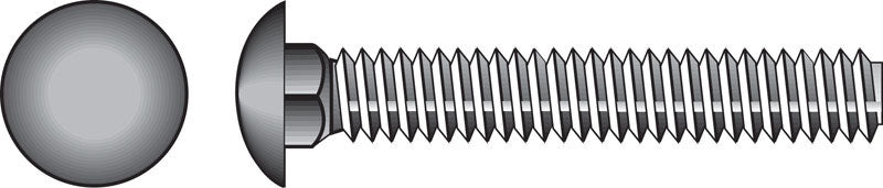 HILLMAN - Hillman 1/4 in. X 2 in. L Hot Dipped Galvanized Steel Carriage Bolt 100 pk