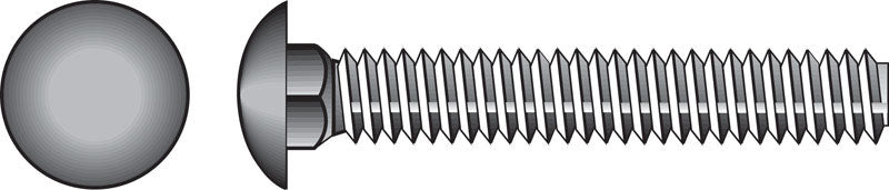 HILLMAN - Hillman 1/4 in. X 3 in. L Hot Dipped Galvanized Steel Carriage Bolt 100 pk