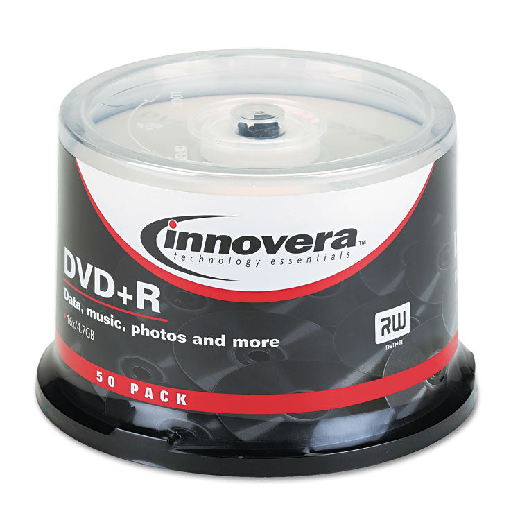 Innovera - DVD+R Recordable Disc, 4.7 GB, 16x, Spindle, Silver, 50/Pack