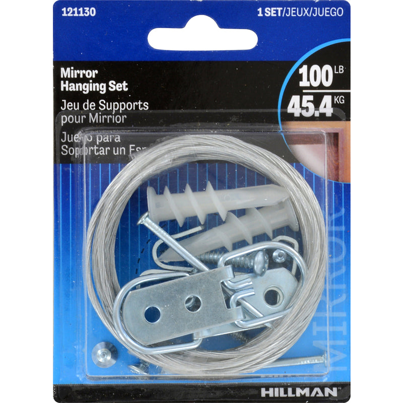 HILLMAN - Hillman AnchorWire Silver Extra Heavy Mirror Holder Kit 100 lb 1 pk - Case of 5