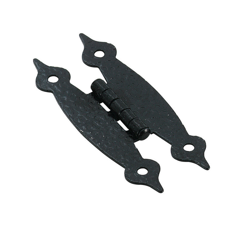AMEROCK - Amerock 1-1/2 in. W X 3-1/2 in. L Black Steel Cabinet Hinge 1 pk