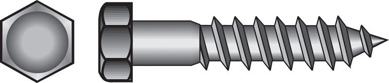 HILLMAN - Hillman 1/4 in. X 1-1/2 in. L Hex Hot Dipped Galvanized Steel Lag Screw 100 pk