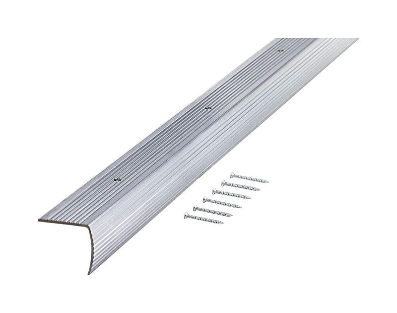 M-D - M-D 1.13 in. H X 36 in. L Prefinished Silver Aluminum Stair Edge - Case of 6