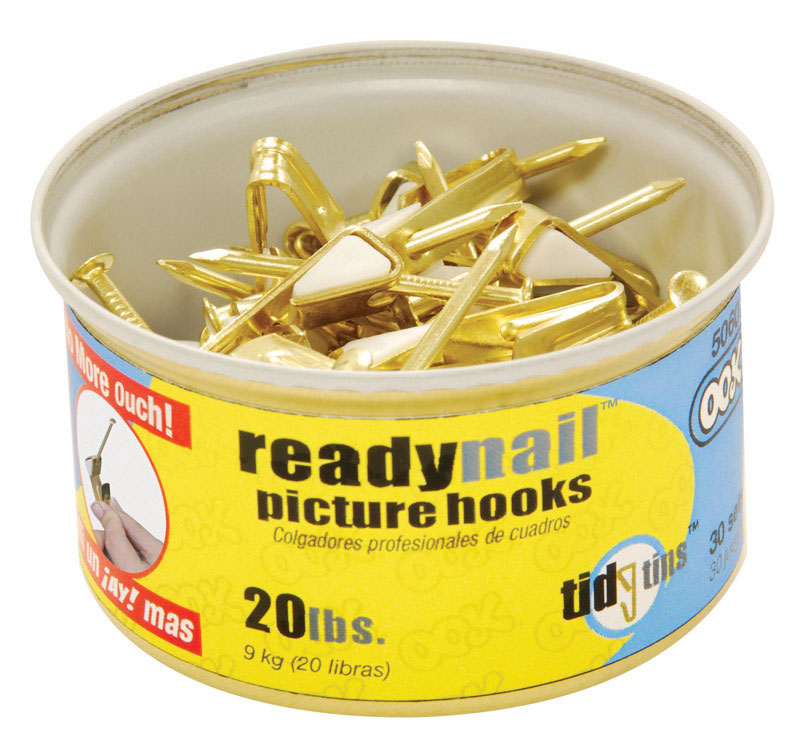 OOK - OOK Brass-Plated Standard Picture Hook 20 lb 30 pk