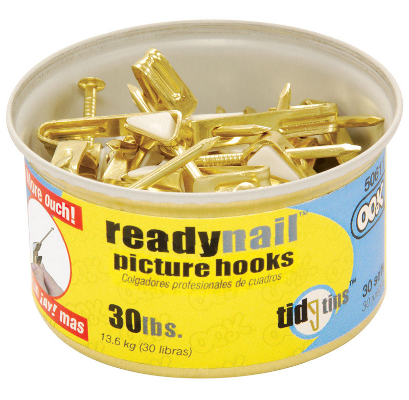 OOK - OOK Brass-Plated Standard Picture Hook 30 lb 25 pk