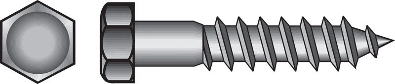 HILLMAN - Hillman 5/16 in. X 3 in. L Hex Hot Dipped Galvanized Steel Lag Screw 100 pk