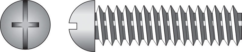 HILLMAN - Hillman No. 1/4-20 X 1-3/4 in. L Combination Round Head Zinc-Plated Steel Machine Screws 100 pk