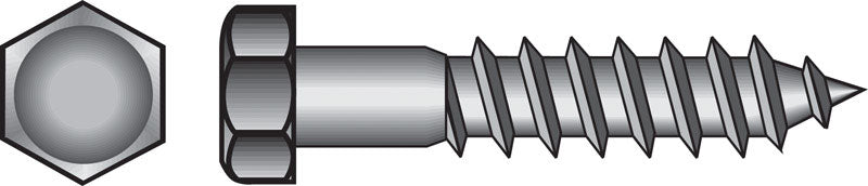 HILLMAN - Hillman 5/16 in. X 4-1/2 in. L Hex Hot Dipped Galvanized Steel Lag Screw 50 pk