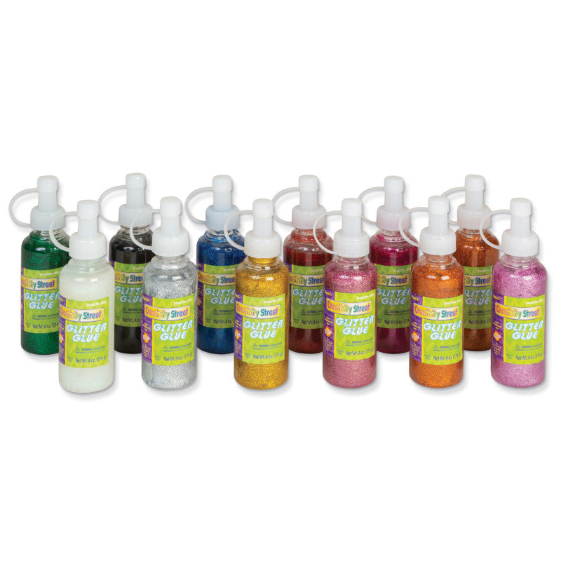 CREATIVITY STREET - Glitter Glue, Assorted Sparkling, 4 fl. oz., 12 Bottles