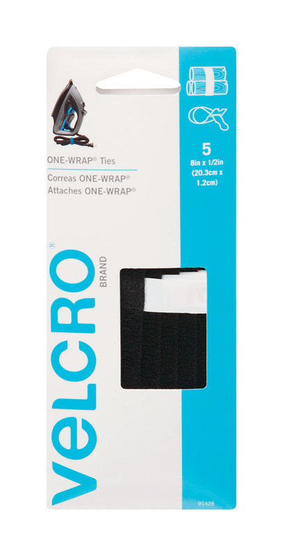 VELCRO(R) BRAND - VELCRO(R) Brand ONE-WRAP(R) Strap 8 in. L 5 pk