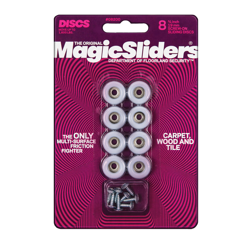 MAGIC SLIDERS - Magic Sliders Gray Plastic Floor Slide 8 pk