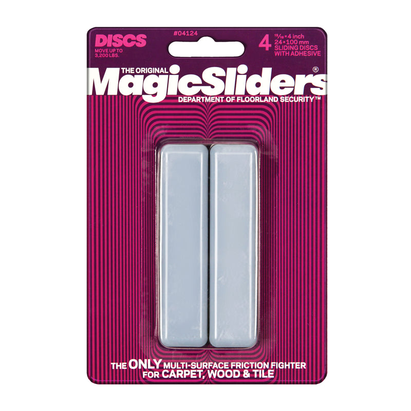 MAGIC SLIDERS - Magic Sliders Gray Adhesive Plastic Sliding Discs 4 pk