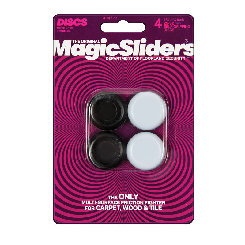 MAGIC SLIDERS - Magic Sliders Gray Plastic Floor Slide 4 pk [4273]