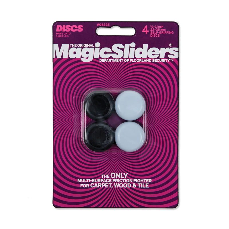 MAGIC SLIDERS - Magic Sliders Gray 1 in. Adhesive Plastic Floor Slide 4 pk