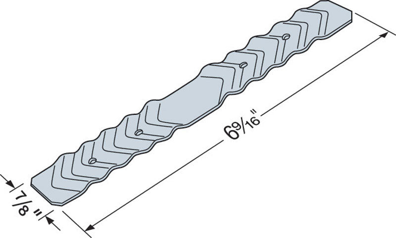 SIMPSON STRONG-TIE - Simpson Strong-Tie 0.38 in. H X 6.69 in. W 22 speed Galvanized Steel Brick Tie