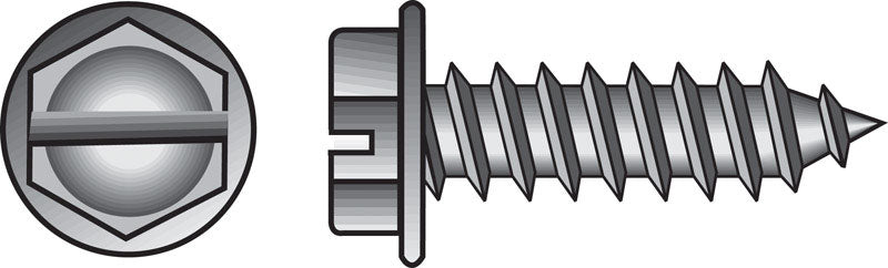 HILLMAN - Hillman No. 10 X 1-1/2 in. L Slotted Hex Washer Head Sheet Metal Screws 100 pk [70304]