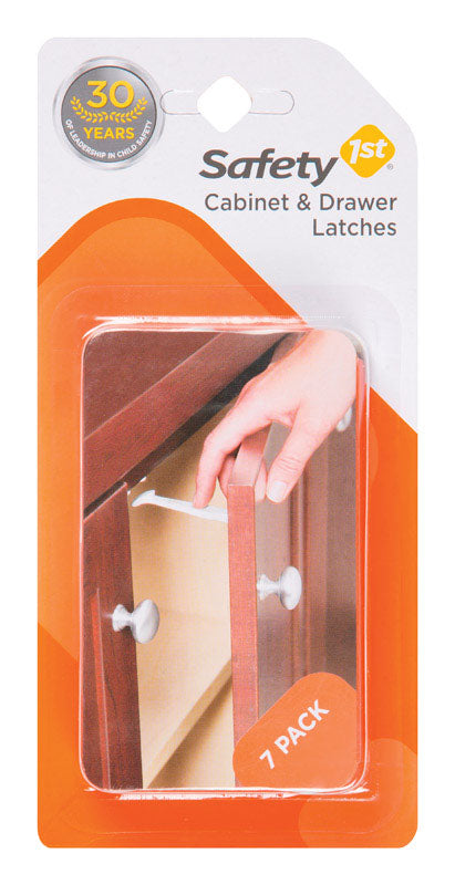 SAFETY 1ST - Safety 1st White Plastic Drawer Latches 7 pk