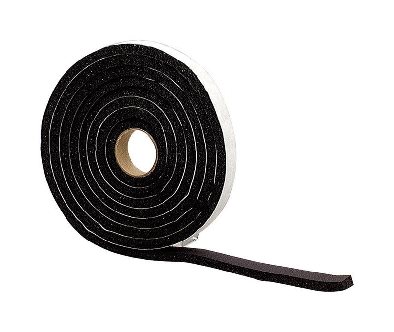 M-D - M-D Black Rubber Weather Stripping Tape 10 ft. L X 3/8 in.