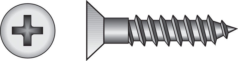 HILLMAN - Hillman No. 4 X 1/2 in. L Phillips Zinc-Plated Wood Screws 100 pk