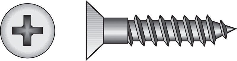 HILLMAN - Hillman No. 4 X 3/4 in. L Phillips Zinc-Plated Wood Screws 100 pk