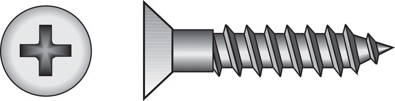 HILLMAN - Hillman No. 10 X 1-1/4 in. L Phillips Zinc-Plated Wood Screws 100 pk