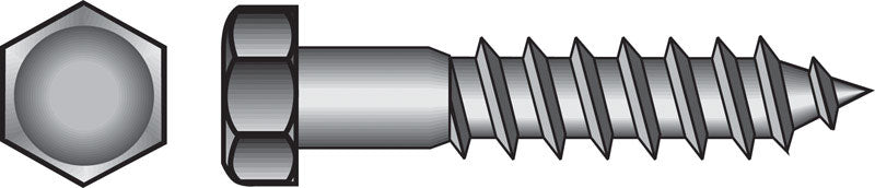 HILLMAN - Hillman 1/2 in. X 3-1/2 in. L Hex Hot Dipped Galvanized Steel Lag Screw 25 pk