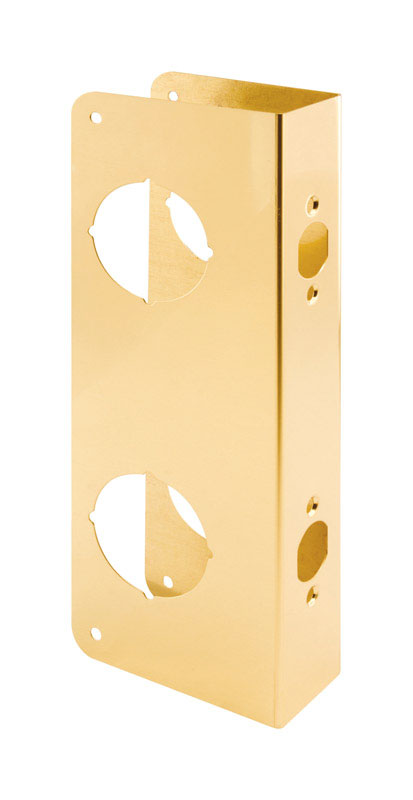 PRIME-LINE - Prime-Line 12.72 in. H X 2-1/8 in. L Brass-Plated Brass Recessed Door Reinforcer