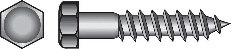 HILLMAN - Hillman 1/2 in. X 4-1/2 in. L Hex Hot Dipped Galvanized Steel Lag Screw 25 pk