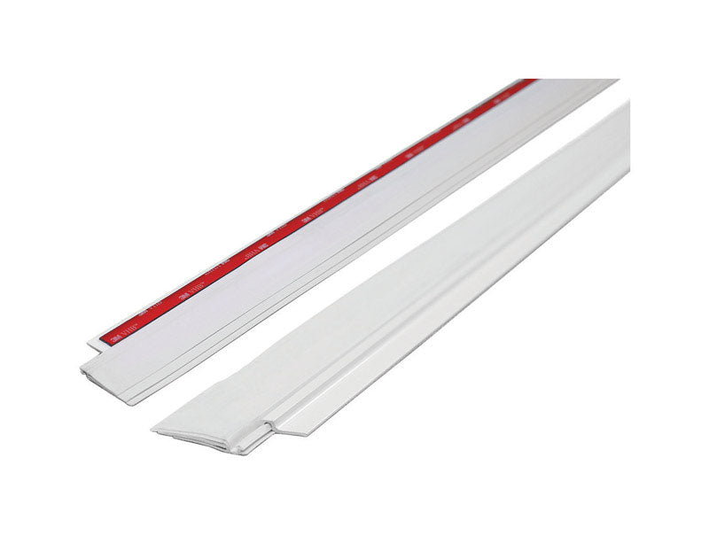 M-D - M-D Cinch White Aluminum/Vinyl Weatherstrip For Doors 36 in. L X 1/4 in.