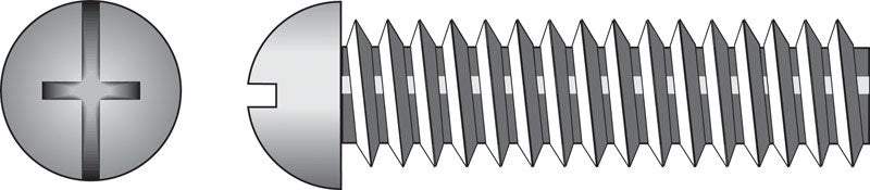 HILLMAN - Hillman No. 6-32 X 1/4 in. L Combination Round Head Zinc-Plated Steel Machine Screws 100 pk