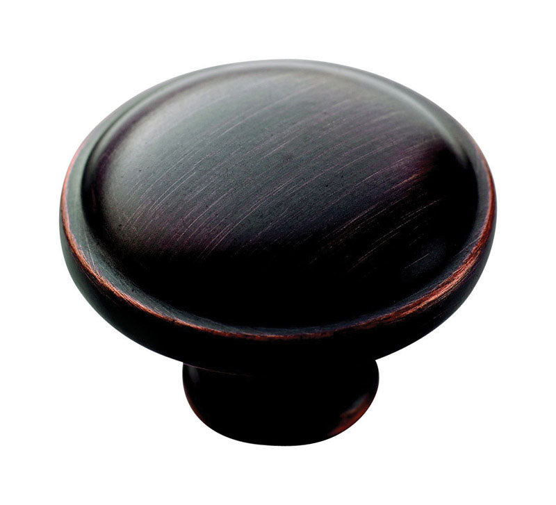 AMEROCK - Amerock Allison Round Cabinet Knob 1-1/4 in. D 15/16 in. Oil Rubbed Bronze 1 pk