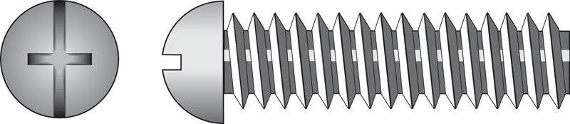 HILLMAN - Hillman No. 6-32 X 1 in. L Combination Round Head Zinc-Plated Steel Machine Screws 100 pk