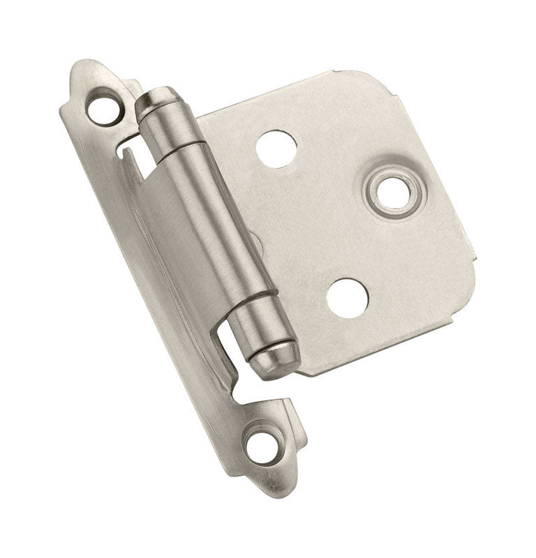 AMEROCK - Amerock 1-13/16 in. W X 2-3/4 in. L Satin Nickel Silver Steel Cabinet Hinge 10 pk