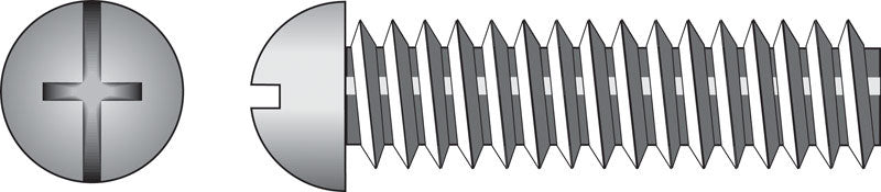 HILLMAN - Hillman No. 6-32 X 2 in. L Combination Round Head Zinc-Plated Steel Machine Screws 100 pk