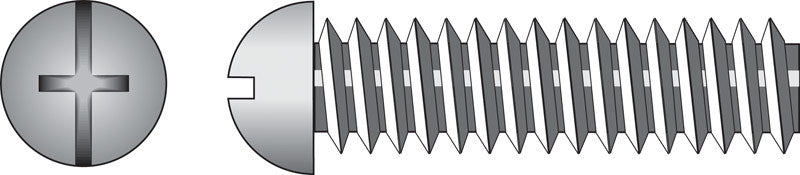 HILLMAN - Hillman No. 8-32 X 1/4 in. L Combination Round Head Zinc-Plated Steel Machine Screws 100 pk