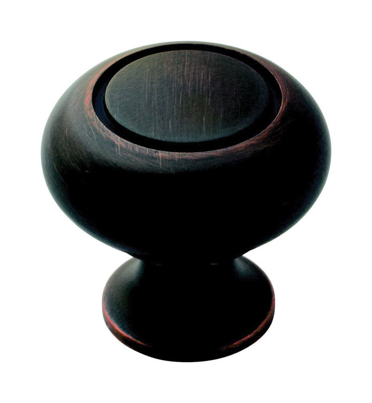 AMEROCK - Amerock Allison Round Cabinet Knob 1-1/4 in. D Oil Rubbed Bronze 10 pk