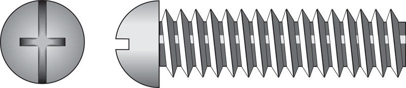 HILLMAN - Hillman No. 8-32 X 3/4 in. L Combination Round Head Zinc-Plated Steel Machine Screws 100 pk