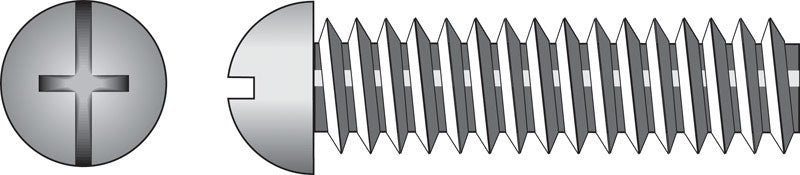 HILLMAN - Hillman No. 8-32 X 1 in. L Combination Round Head Zinc-Plated Steel Machine Screws 100 pk