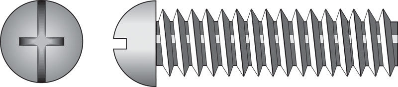 HILLMAN - Hillman No. 8-32 X 1-1/4 in. L Combination Round Head Zinc-Plated Steel Machine Screws 100 pk