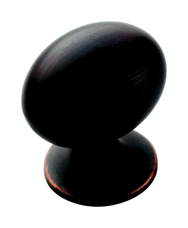 AMEROCK - Amerock Allison Oval Cabinet Knob 1-3/8 in. D 1-3/8 in. Oil Rubbed Bronze 1 pk