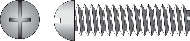 HILLMAN - Hillman No. 8-32 X 1-1/2 in. L Combination Round Head Zinc-Plated Steel Machine Screws 100 pk