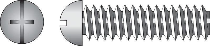 HILLMAN - Hillman No. 10-24 X 3/4 in. L Combination Round Head Zinc-Plated Steel Machine Screws 100 pk