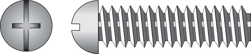 HILLMAN - Hillman No. 10-24 X 1-3/4 in. L Combination Round Head Zinc-Plated Steel Machine Screws 100 pk