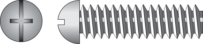 HILLMAN - Hillman No. 10-24 X 2-1/2 in. L Combination Round Head Zinc-Plated Steel Machine Screws 100 pk